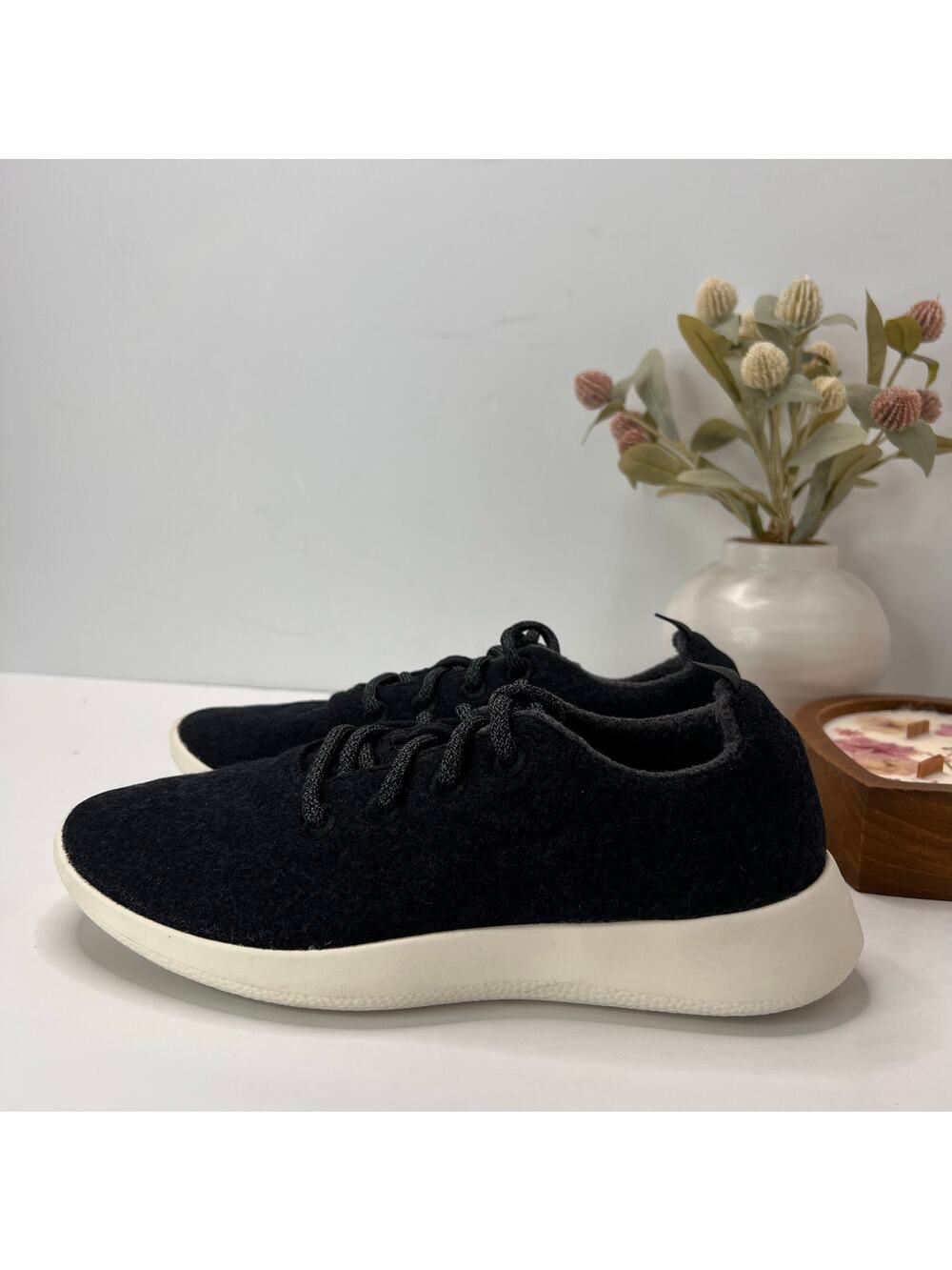 Allbirds Wool Runner Sneakers Gray/White Athletic Low Top Men 8